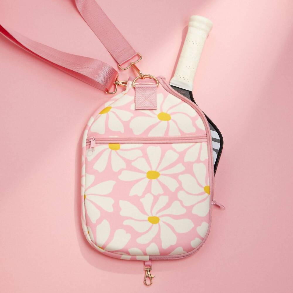 NEW STONE & STITCH women's abstract daisy floral neoprene pickleball paddle bag